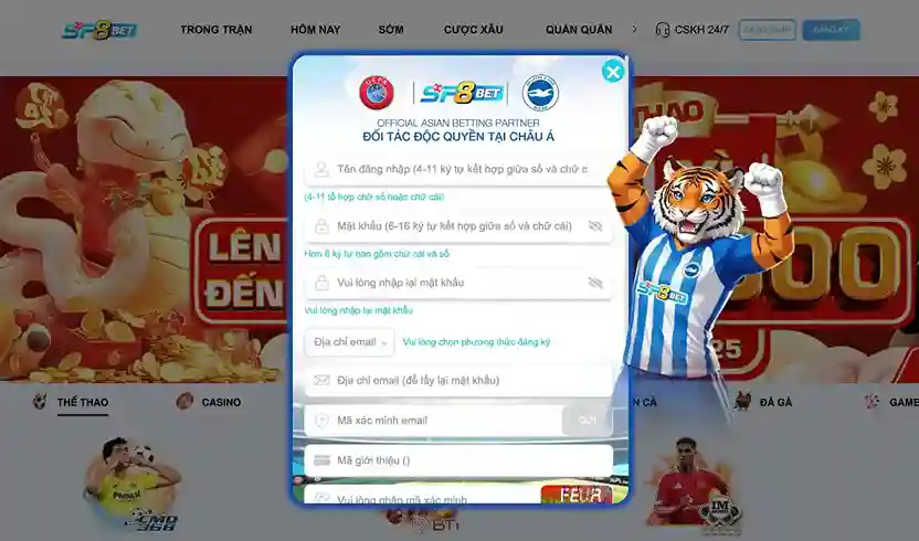 Đăng ký dễ dàng, SP8BET Đăng nhập nhanh chóng